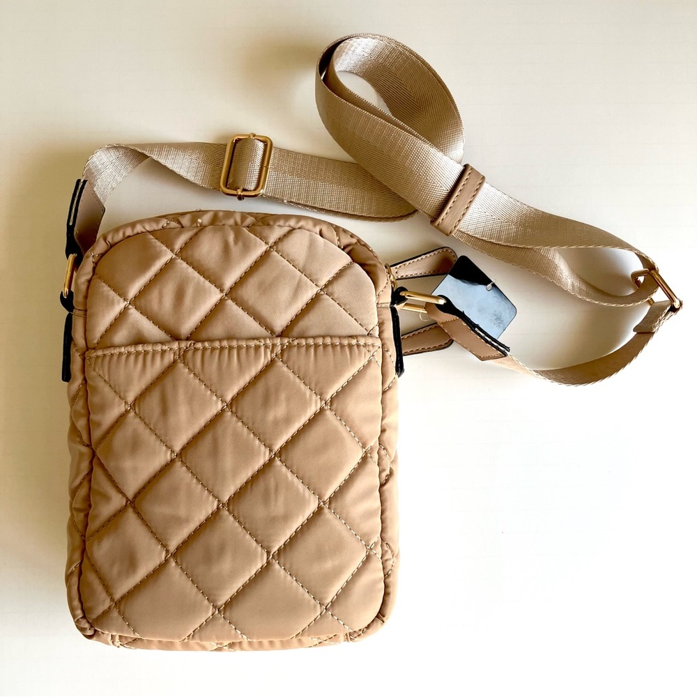 NWT La Miel Beige Crossbody Bag - Puffer Design - Picture 3 of 13